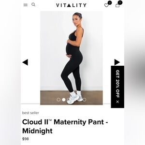 Vitality Cloud II Maternity Pant - Midnight Size Medium NWT